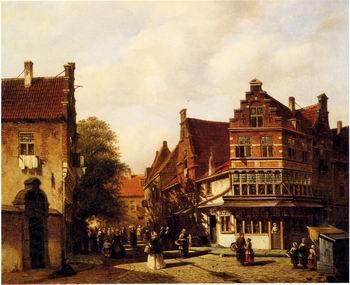 unknow artist European city landscape, street landsacpe, construction, frontstore, building and architecture.019 Germany oil painting art